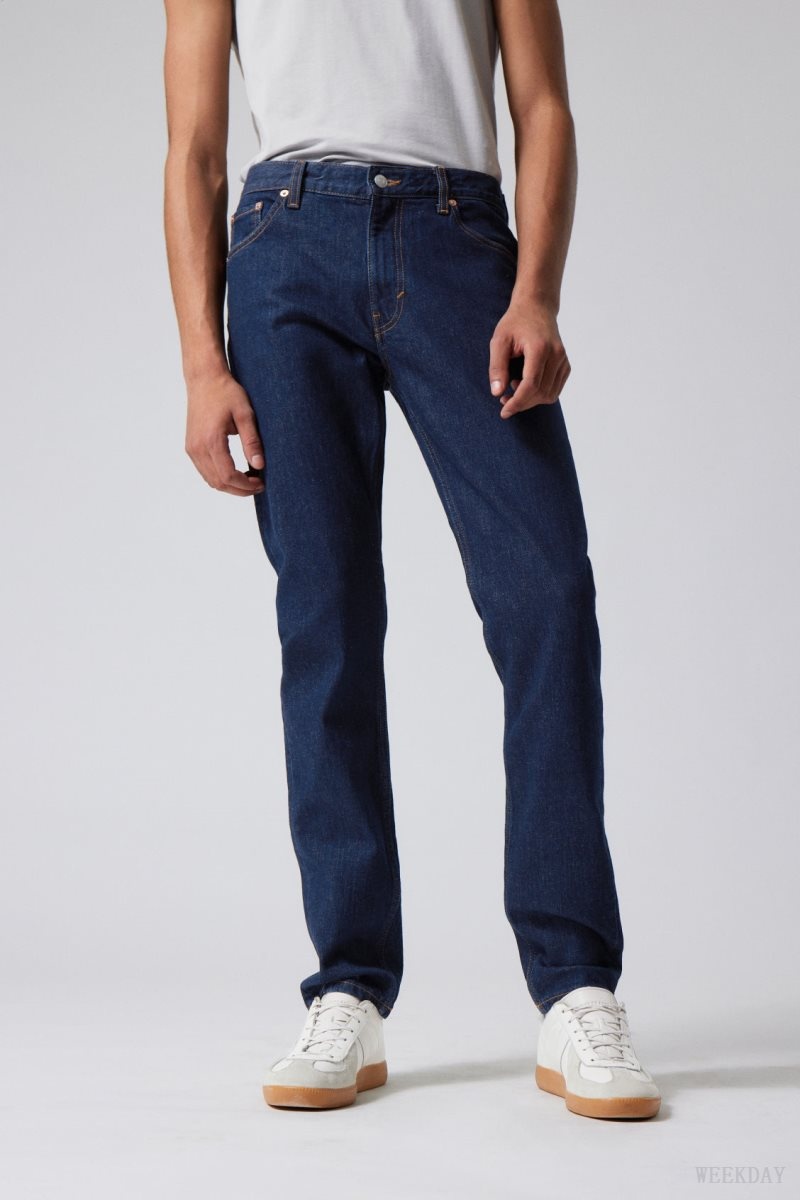 Weekday Sunday Slim Tapered Jeans Blue | YWQR5548