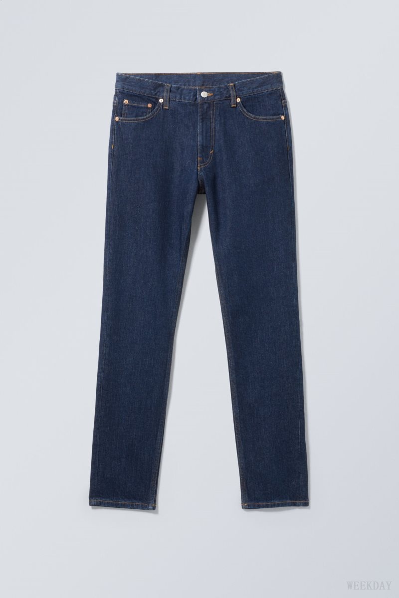 Weekday Sunday Slim Tapered Jeans Blue | YWQR5548