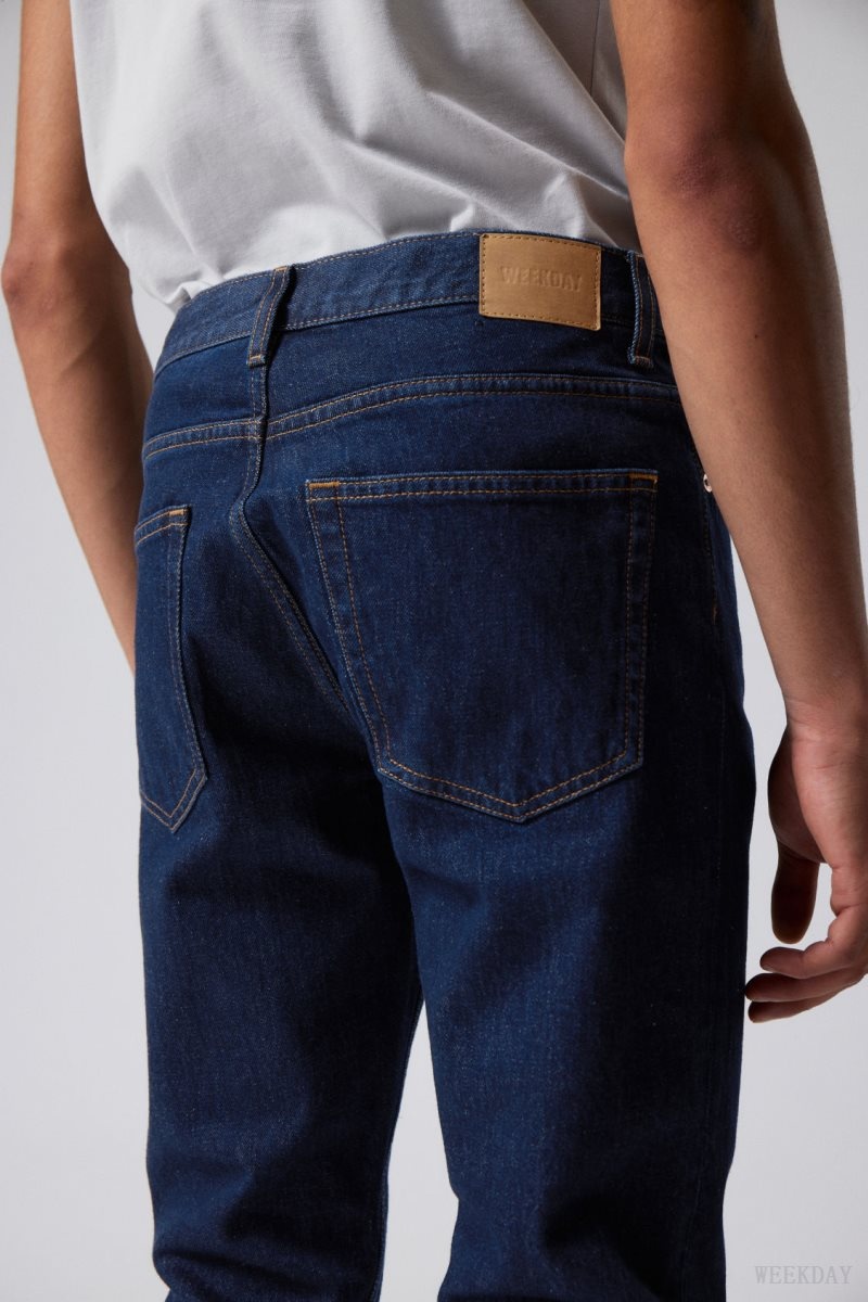 Weekday Sunday Slim Tapered Jeans Blue | YWQR5548