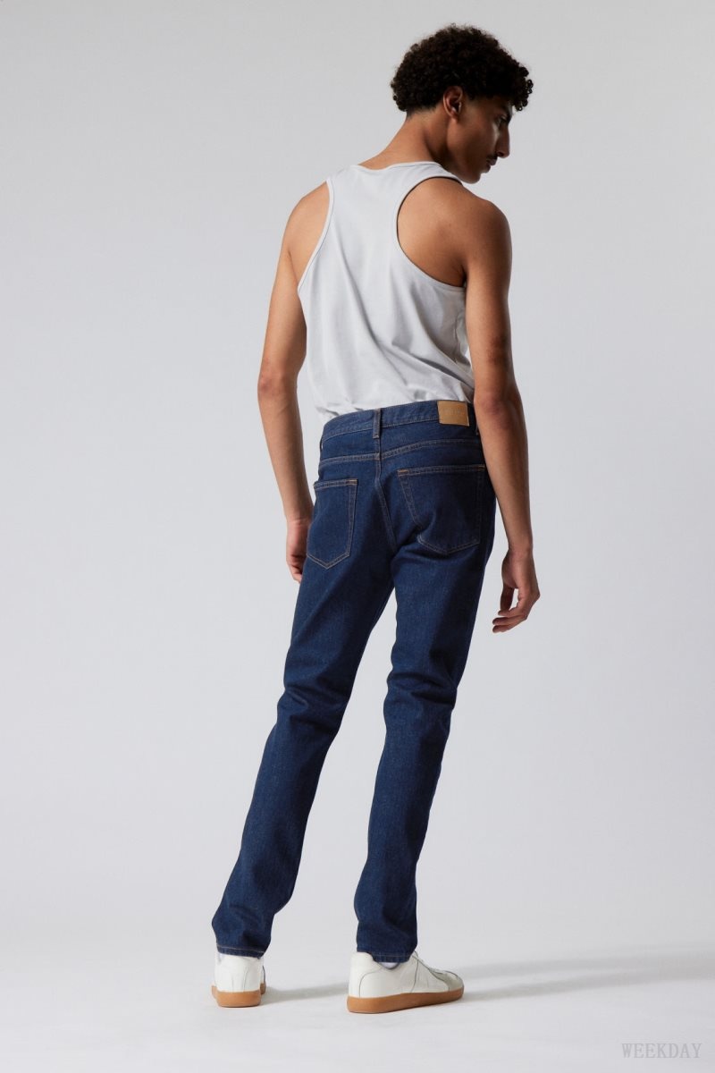 Weekday Sunday Slim Tapered Jeans Blue | YWQR5548