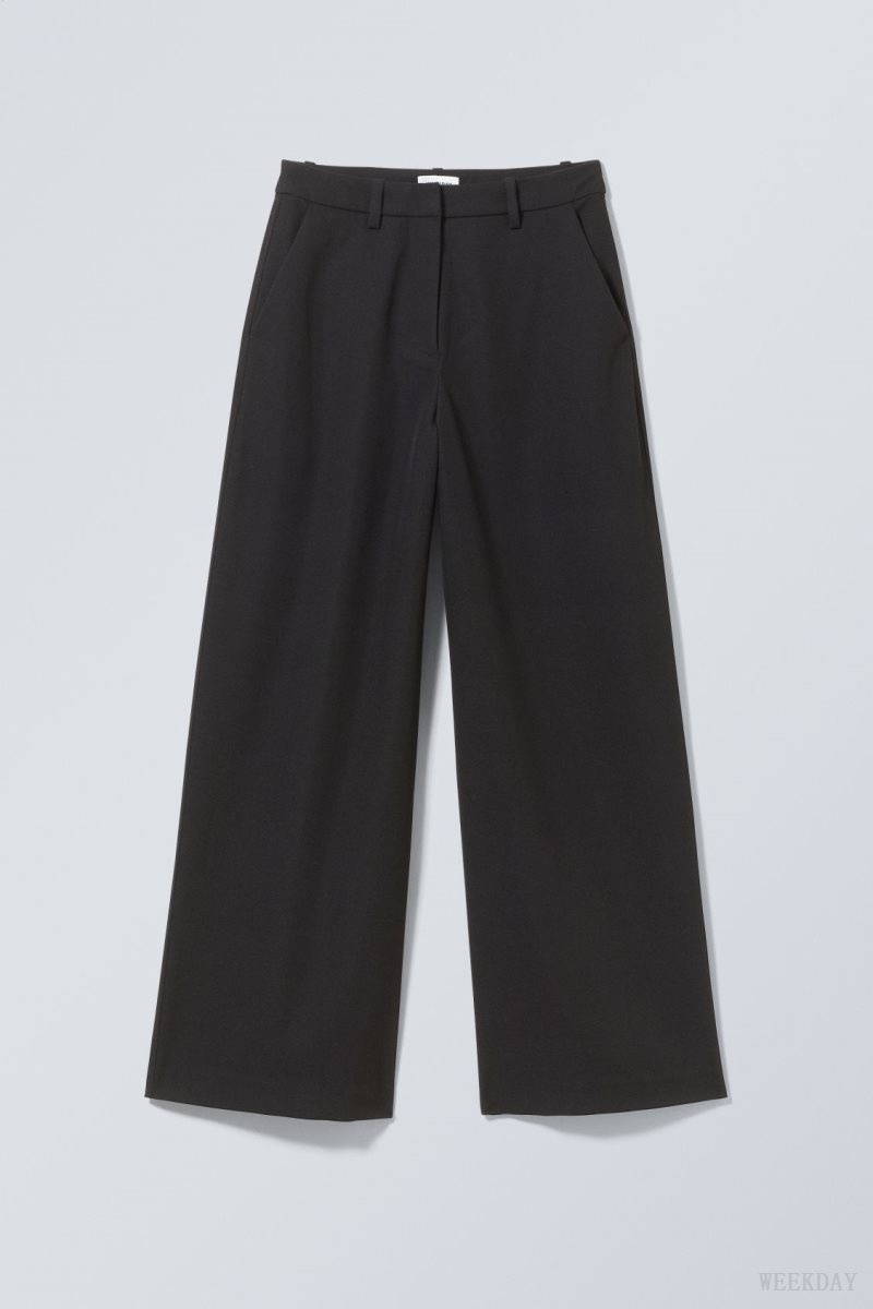 Weekday Tate Suiting Trousers Black | SDPR6880