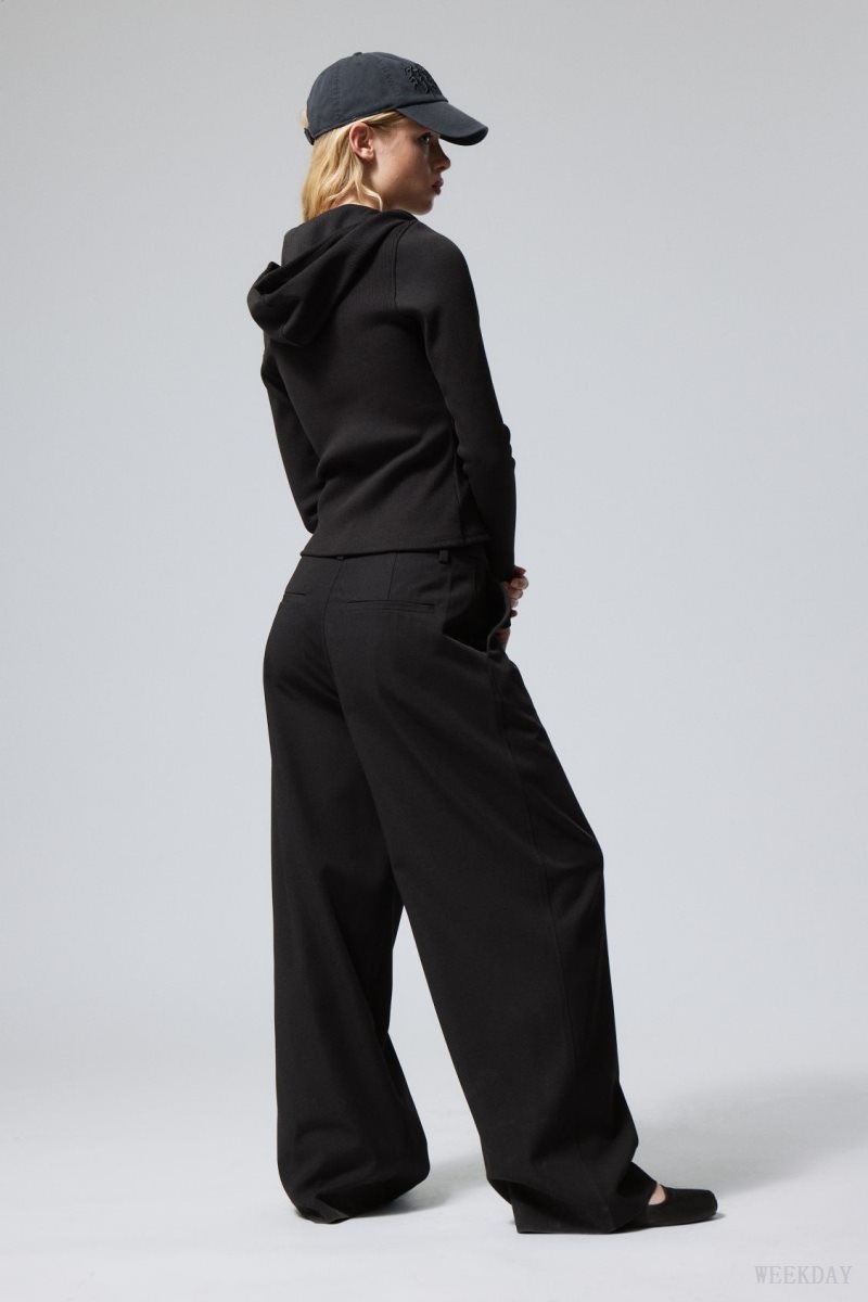 Weekday Tate Suiting Trousers Black | SDPR6880