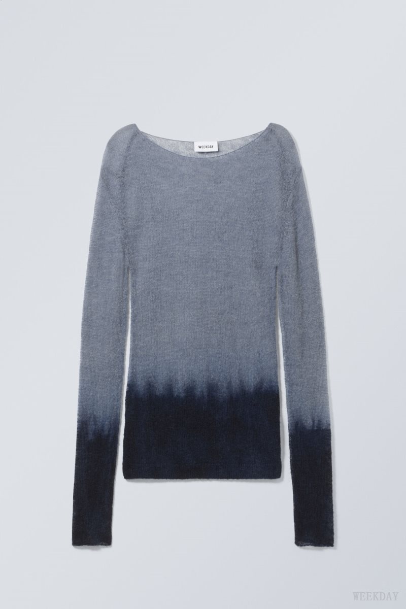 Weekday Teagan Sweater Blue | RWCX6869