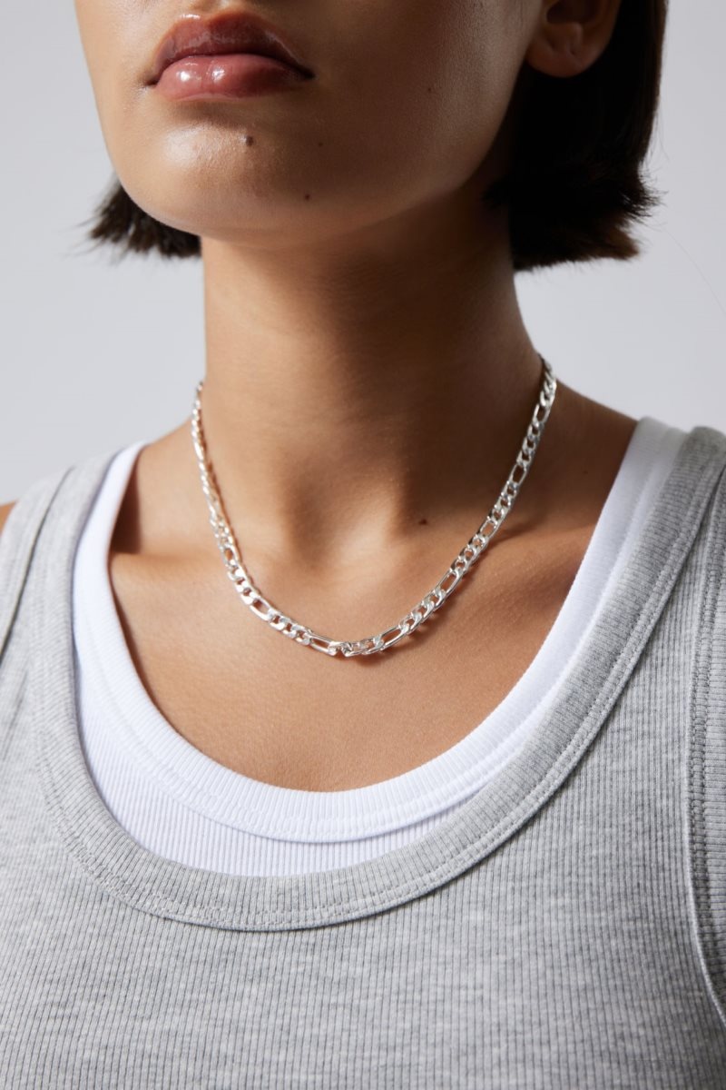 Weekday Teo Necklace Silver | ZUEP7139