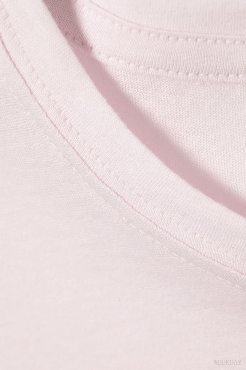 Weekday Tight Fitted T-shirt Pink | GYWY5753