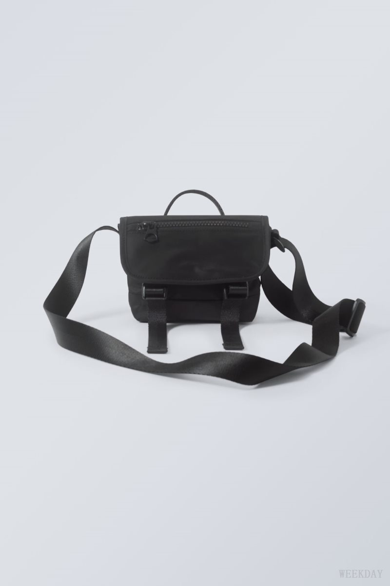 Weekday Tiny Messenger Bag Black | ISIK3512