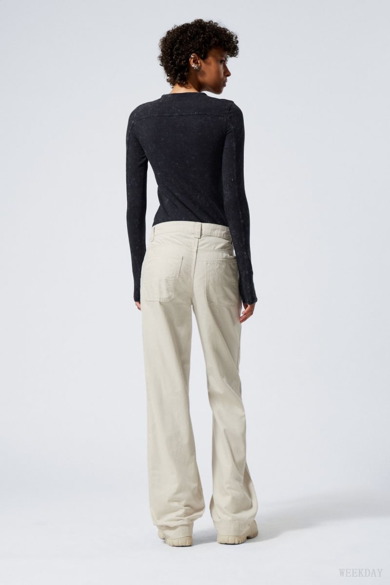 Weekday Tony Cotton Twill Trousers Light Mole | IUGO3408