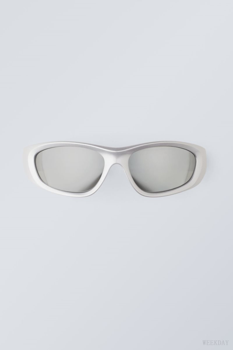 Weekday Trek Sunglasses Silver | LXNB6388