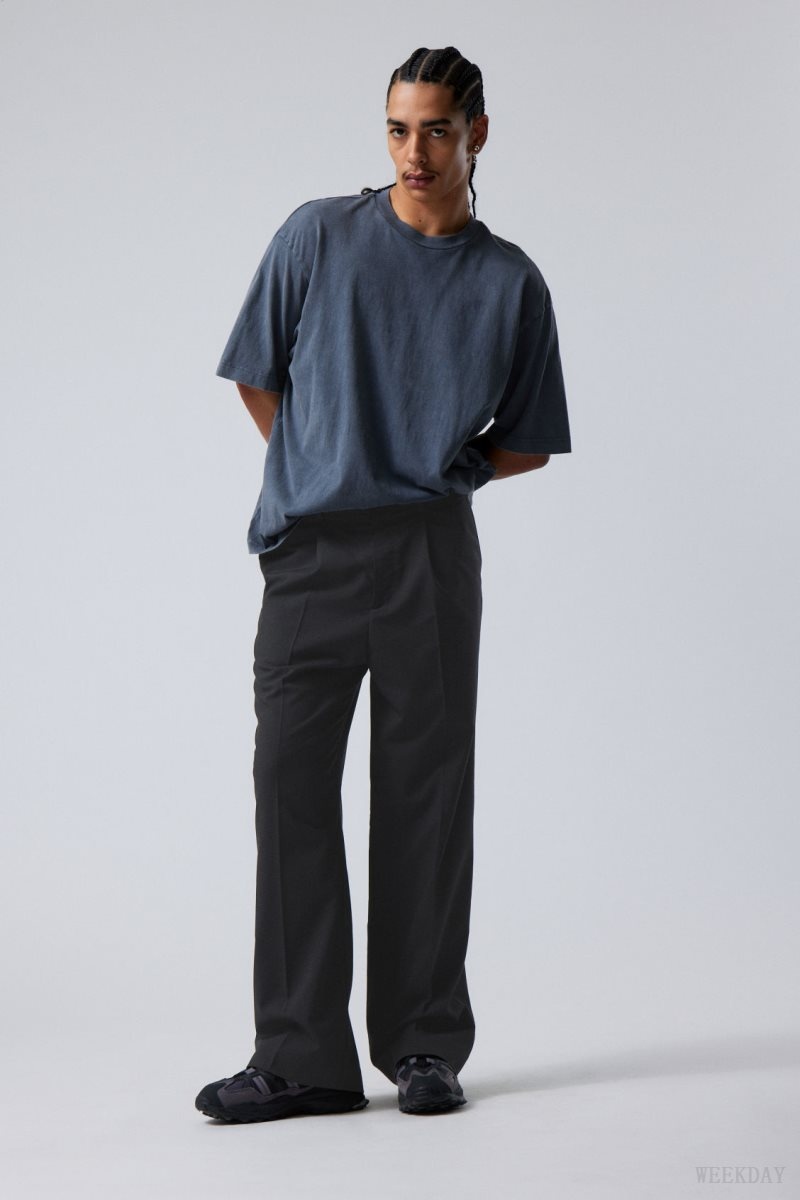 Weekday Uno Loose Suit Trousers Black | VJLI4431