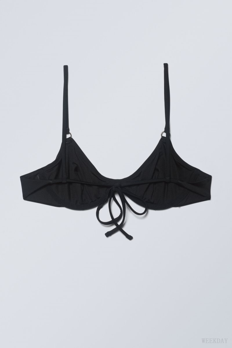 Weekday Wire Bikini Top Black | HYQJ5970