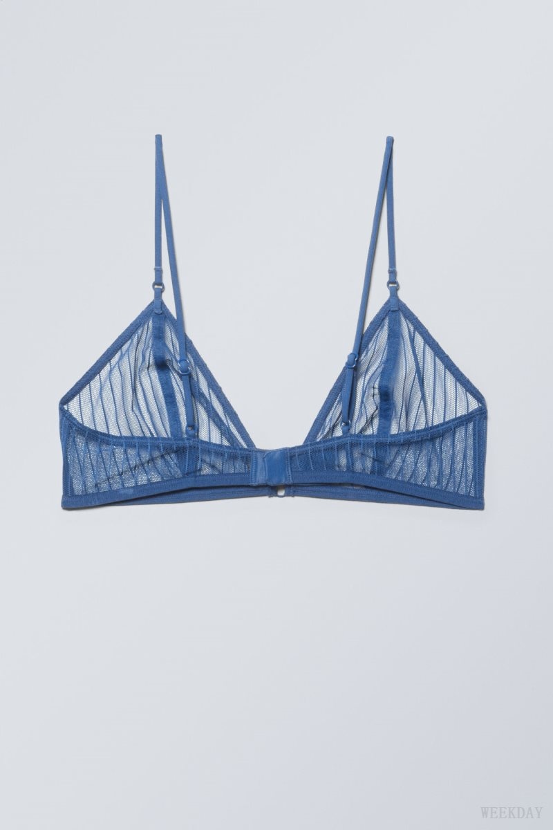 Weekday Zelda Lace Bralette Bralette Blue | PFXI0414