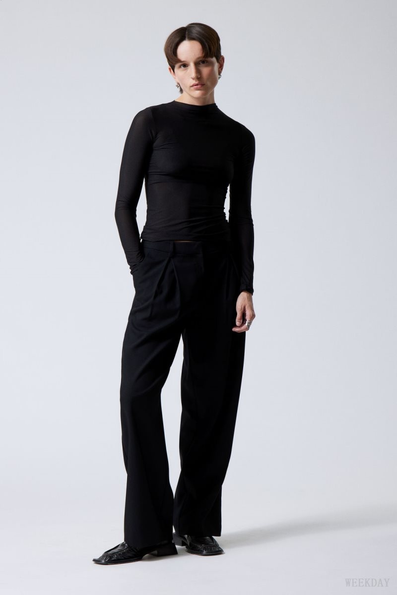 Weekday Zia Suit Trousers Black | UBVG4299