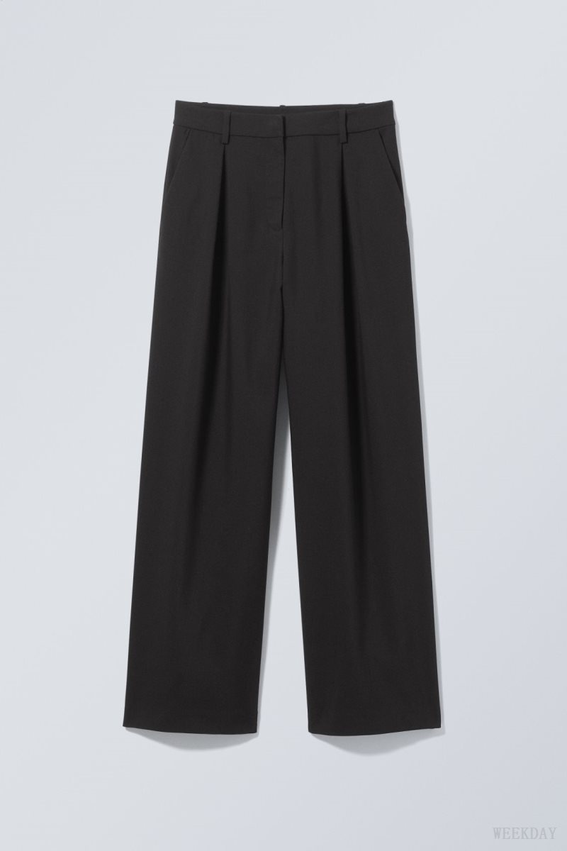 Weekday Zia Suit Trousers Black | UBVG4299