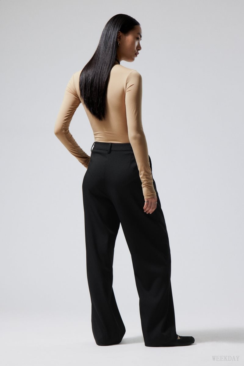 Weekday Zia Suit Trousers Black | UBVG4299