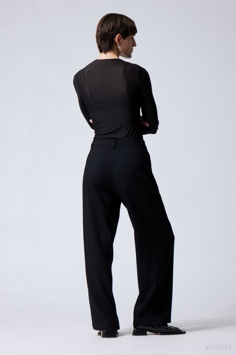 Weekday Zia Suit Trousers Black | UBVG4299