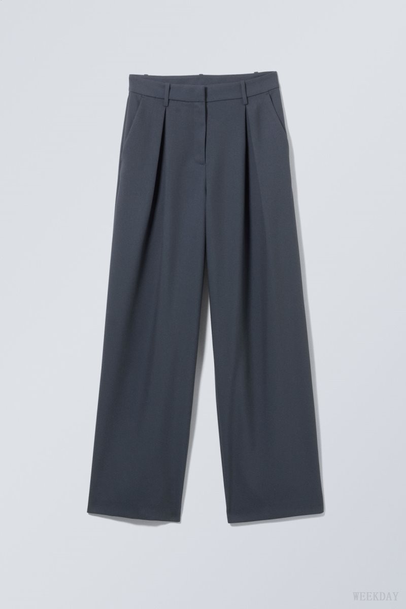 Weekday Zia Suit Trousers Dark Blue | FGUU6066