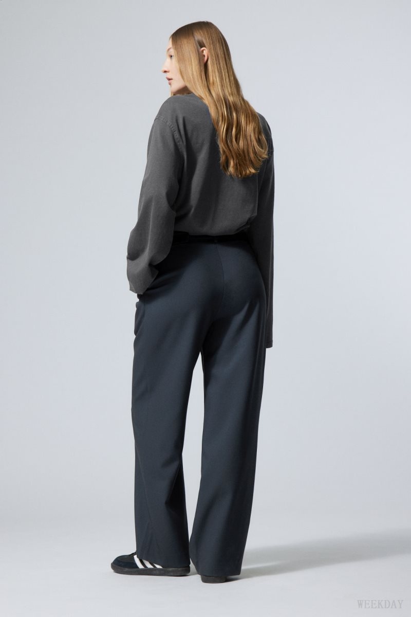 Weekday Zia Suit Trousers Dark Blue | FGUU6066