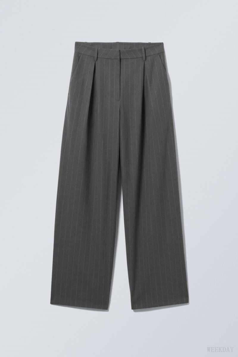 Weekday Zia Suit Trousers Grey | VMAU6489