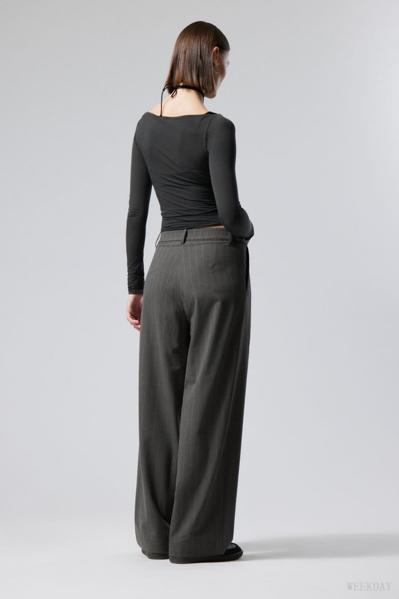 Weekday Zia Suit Trousers Grey | VMAU6489