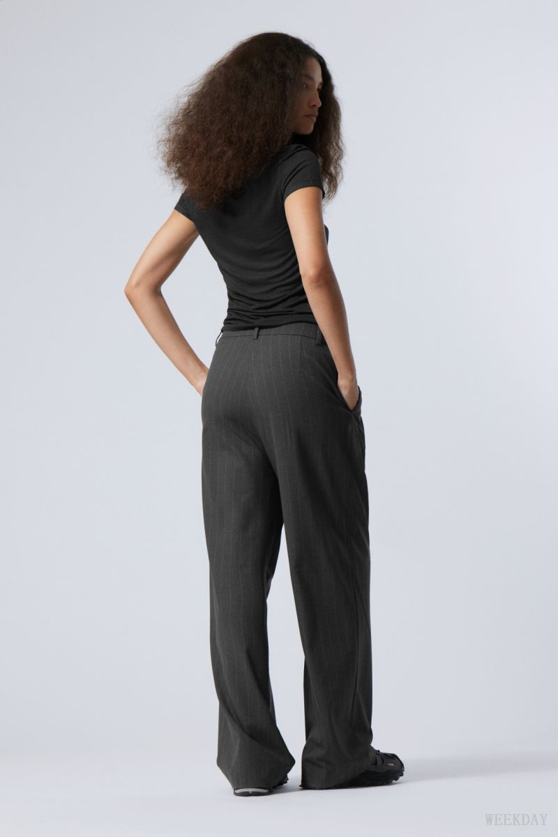 Weekday Zia Suit Trousers Grey | VMAU6489